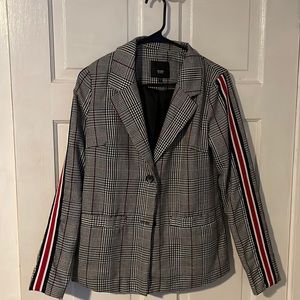 Beautiful black whit and red sports blazer